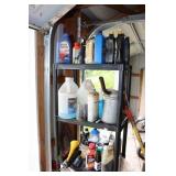 Plastic shelf, oil can, & more