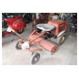 Antique riding reel mower