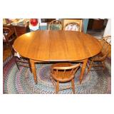 Oak Dropleaf Table & Chairs