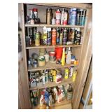 Metal Cabinet & Assorted Fluids Metal Cabinet & Assorted Fluids