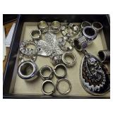 Sterling Ring, Costume Jewelry, & Lantern Sterling Ring, Costume Jewelry, & Lantern