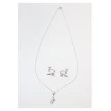 Sterling Silver Earrings & Necklace