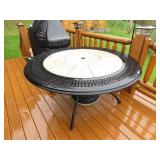 Outdoor Table with Umbrella & Chairs