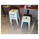 (4) METAL CHAIR-STOOLS
