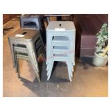 LOT - (4) METAL CHAIR-STOOLS