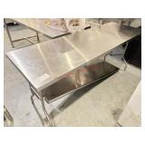 NEAT!  PORTABLE S/S WORK TABLE W/ SHELF