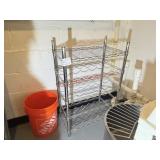 CHROME SHELF SET W/ WINE BOTTLE RACKS