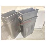 (2) SLIM JIM TRASH CANS