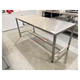 NICE!  ALL S/S WORK TABLE W/ SQUARE TUBING