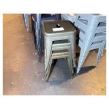 LOT - (3) METAL CHAIR-STOOLS