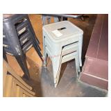 LOT - (3) METAL CHAIR-STOOLS