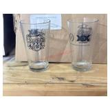 (18) DOS EQUIS GLASSES - 'CHIKFILA PEACH BOWL'
