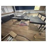 (2) METAL OFFICE TABLES
