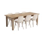 Wooden Dining Table with 6 x Chairs