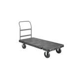 Plastic Platform Truck w/ Polyolefin Wheel - Black