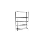Metro Type 5 Shelf Metal Wire Storage Rack - Black