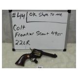 Colt Mdl Frontier Scout 49er Cal 22LR S/N 0295FN