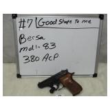 Bersa Mdl 83 Cal 380 ACP S/N 182815