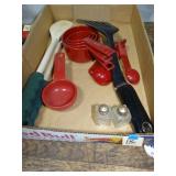 Flat of Kitchen Items Farberware & Kitchen Aid