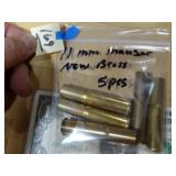 11mm Mauser Brass 5ct NEW