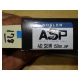 Nosler 40 S&W 150gr JHP 25rnds