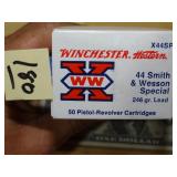 Winchester 44 S&W Spl 246gr Lead 50rnds