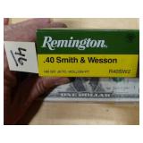 Remington 40 S&W 180gr JKTD HP 25rnds