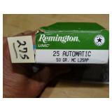25 Auto Remington 50gr 47rnds