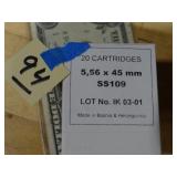 5.56x45 SS109 Black Tip 20rnds