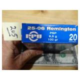 PPU 25-06 Rem 100gr 20rnds