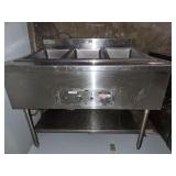 Commercial hot food table w 3 bay