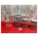 Vtg Atlas and Ball canning jars