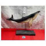 Wooden Whale art signed by Larson 88