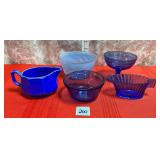 Vintage cobalt blue glassware, +more, see pictures