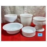Vtg Milk Glass Lot