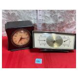 Vtg Barometer&Telechron Clock-untested