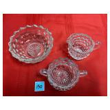 FOSTORIA AMERICAN CLEAR GLASS ITEMS SEE PICS