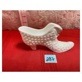 Vtg Fenton Milk Glass Shoe