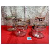 Vintage Locking lid glass jars