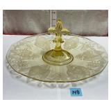 VTG. DEPRESSION GLASS SERVING TRAY