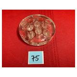 VTG CLEAR GLASS FLOWER FROG