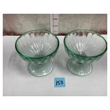 VINTAGE URANIUM DESSERT GLASSES