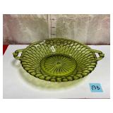 VTG. INDIANA GLASS HONEYCOMB AVOCADO GREEN
