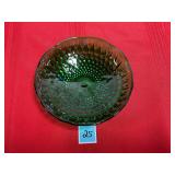 VTG ANCHOR HOCKING EMERALD GREEN HOBNAIL BOWL