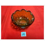 VTG. INDIANA GLASS AVOCADO GREEN