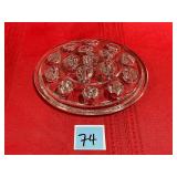 VTG CLEAR GLASS FLOWER FROG