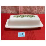 VTG PYREX SPRING BLOSSOM  BUTTER DISH