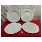 Syracuse China, four dinner plates