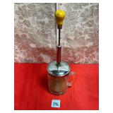 Vtg. Hazel Atlas 1 cup glass nut chopper see all