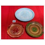 Vtg Fenton Plate&others